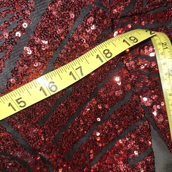 Starlette Red Sequin Zipper Jacket Small - Picture 5 of 5